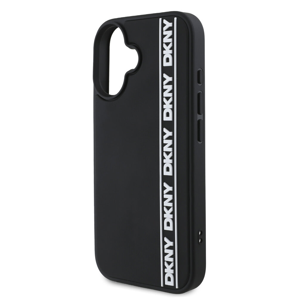 DKNY DKNY iPhone 16 Back-Cover hul - D Rubber Repeat Logo Line - Schwarz DKNY DKNY iPhone 16 Back-Cover hul - D Rubber Repeat Logo Line - Schwarz