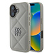DKNY DKNY iPhone 16 Back cover coque PU Leather Quilted Stack Logo - Gris DKNY DKNY iPhone 16 Back cover coque PU Leather Quilted Stack Logo - Gris