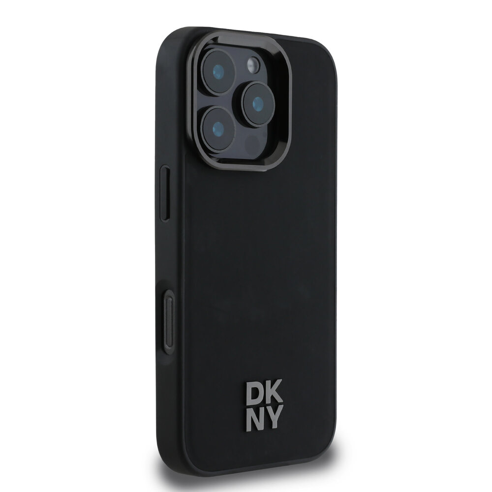 DKNY DKNY iPhone 16 Pro Back cover case - PU Leather Stack Logo Magsafe - Black DKNY DKNY iPhone 16 Pro Back cover case - PU Leather Stack Logo Magsafe - Black