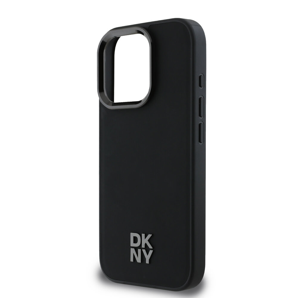 DKNY DKNY iPhone 16 Pro Backcover hoesje PU Leather Stack Logo Magsafe - Zwart DKNY DKNY iPhone 16 Pro Backcover hoesje PU Leather Stack Logo Magsafe - Zwart