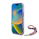 Guess Guess iPhone 15 Pro Max Back cover case - Magsafe IML Glitter with pearls strap - Purple Guess Guess iPhone 15 Pro Max Back cover case - Magsafe IML Glitter with pearls strap - Purple