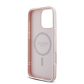 Guess Guess iPhone 16 Pro Back cover coque Magsafe grained - flower charm strap - Rose