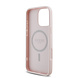 Guess Guess iPhone 16 Pro Back cover case - Magsafe grained - flower charm strap - Pink Guess Guess iPhone 16 Pro Back cover case - Magsafe grained - flower charm strap - Pink