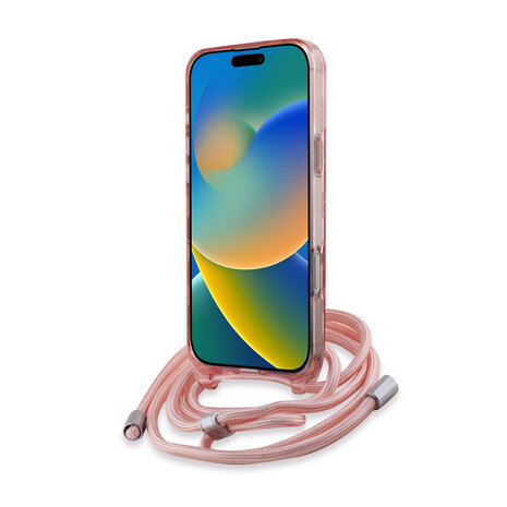 Karl Lagerfeld Karl Lagerfeld iPhone 16 Pro Backcover hoesje Magsafe IML KC heads - cord - Roze Karl Lagerfeld Karl Lagerfeld iPhone 16 Pro Backcover hoesje Magsafe IML KC heads - cord - Roze