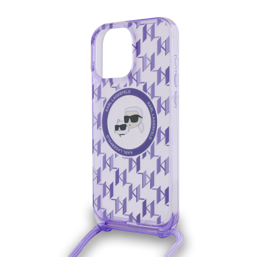 Karl Lagerfeld Karl Lagerfeld iPhone 16 Pro Max Back cover coque Magsafe IML KC heads - cord - Violet Karl Lagerfeld Karl Lagerfeld iPhone 16 Pro Max Back cover coque Magsafe IML KC heads - cord - Violet