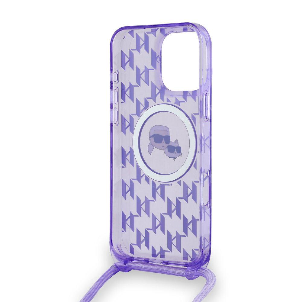 Karl Lagerfeld Karl Lagerfeld iPhone 16 Pro Max Back cover coque Magsafe IML KC heads - cord - Violet Karl Lagerfeld Karl Lagerfeld iPhone 16 Pro Max Back cover coque Magsafe IML KC heads - cord - Violet