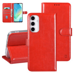 TUNIQ Galaxy A06 Book type case - Pasjeshouder - Red