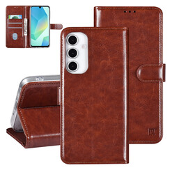 TUNIQ Galaxy A06 Book-Case hul - Pasjeshouder - Braun