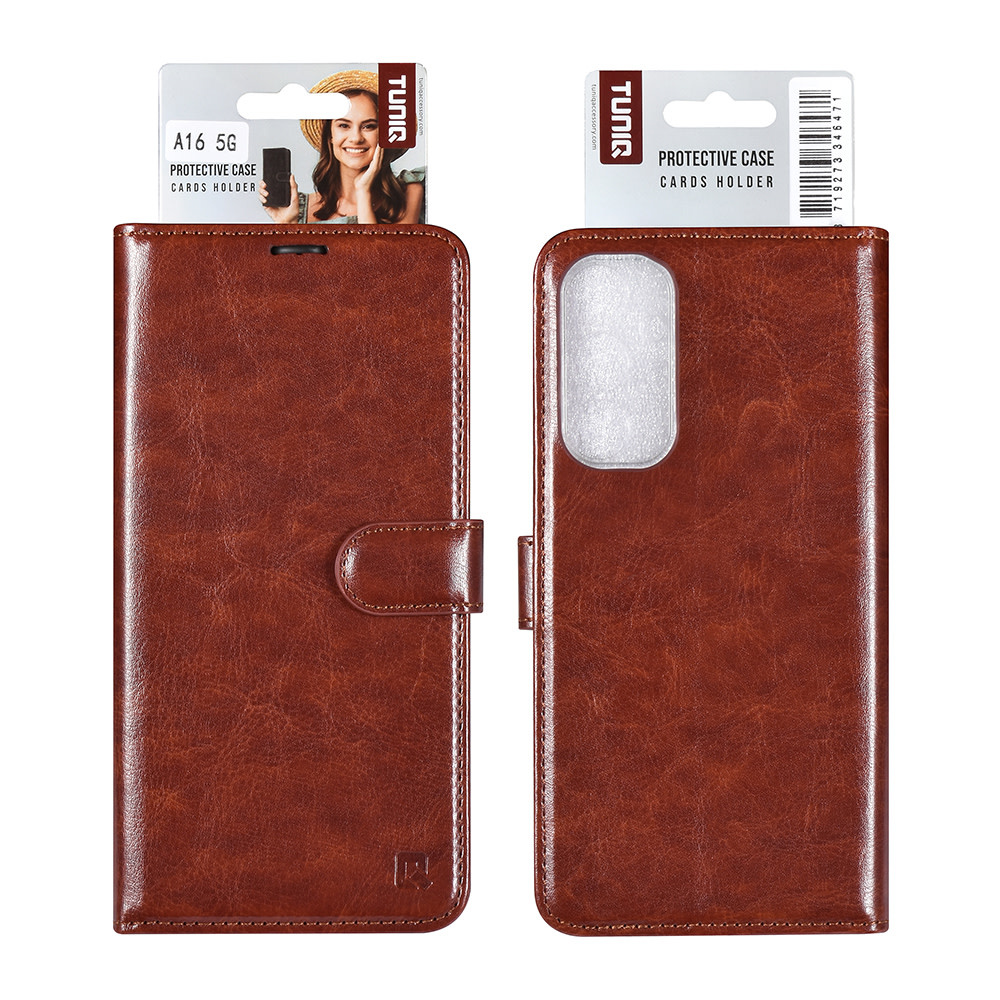 TUNIQ TUNIQ Galaxy A06 Book Case hoesje Pasjeshouder - Bruin, foto 5 van 5