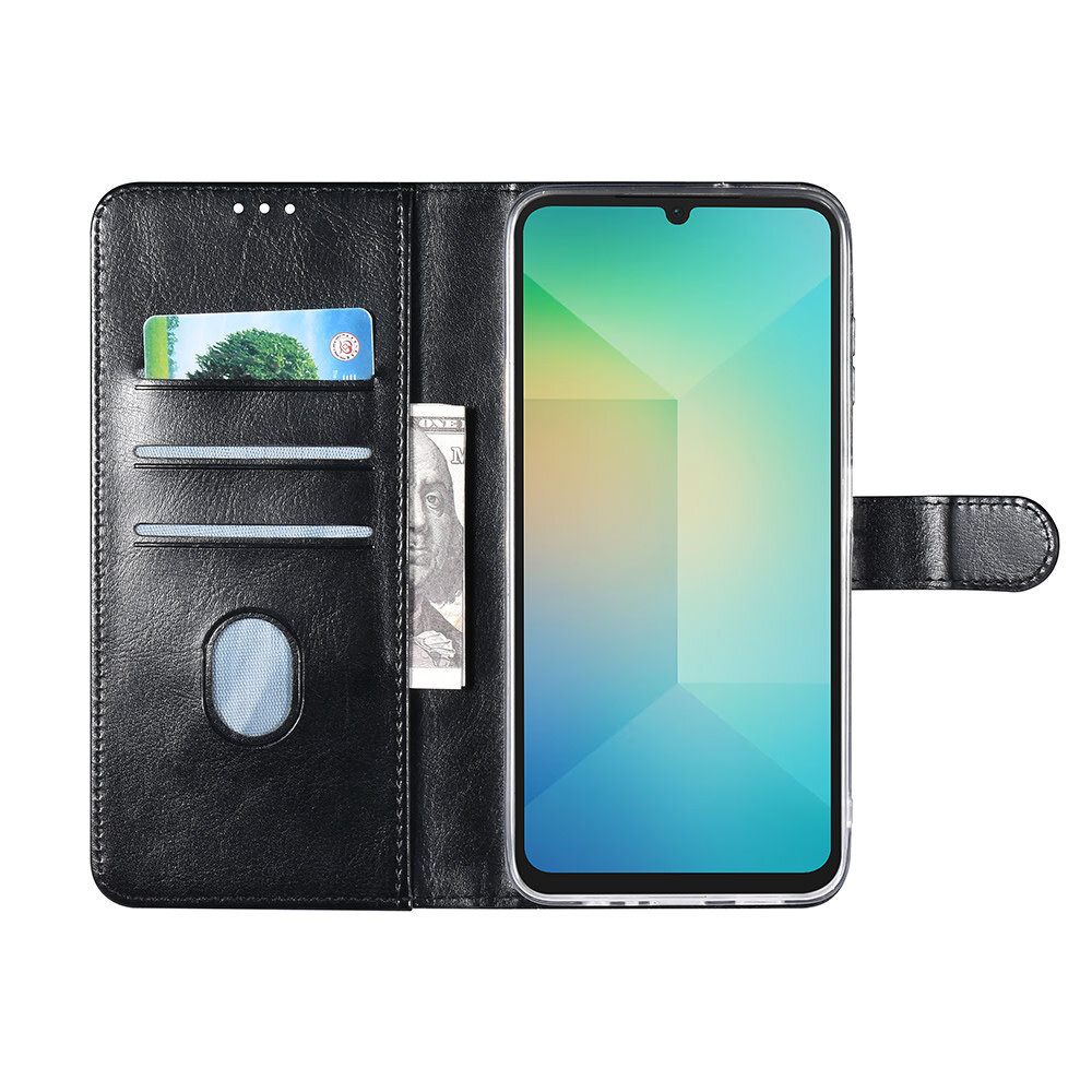 TUNIQ TUNIQ Galaxy A16 5G Book type housse - Porte-cartes pour 3 cartes - Fermeture magnétique - Hanger - Noir