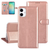 TUNIQ TUNIQ Galaxy A16 5G Book type case - Card holder for 3 cards - Magnetic closure - Hanger - Rose Gold