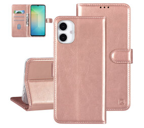 TUNIQ TUNIQ Galaxy A16 5G Book type case - Card holder for 3 cards - Magnetic closure - Hanger - Rose Gold