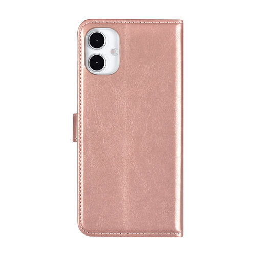 TUNIQ TUNIQ Galaxy A16 5G Book Case hoesje - Pasjeshouder voor 3 pasjes - Magneetsluiting - Hanger - Rose Gold