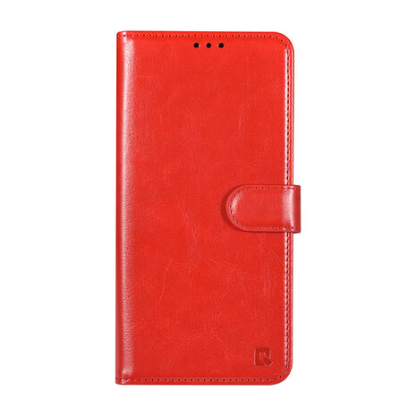 TUNIQ TUNIQ Galaxy A16 5G Book-Case hul - Kartenhalter für 3 Karten - Magnetverschluss - Hanger - Rot TUNIQ TUNIQ Galaxy A16 5G Book-Case hul - Kartenhalter für 3 Karten - Magnetverschluss - Hanger - Rot