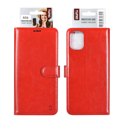 TUNIQ TUNIQ Galaxy A16 5G Book type case - Pasjeshouder - Red TUNIQ TUNIQ Galaxy A16 5G Book type case - Pasjeshouder - Red
