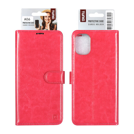 TUNIQ TUNIQ Galaxy A16 5G Book type housse - Porte-cartes pour 3 cartes - Fermeture magnétique - Hanger - Hot Pink