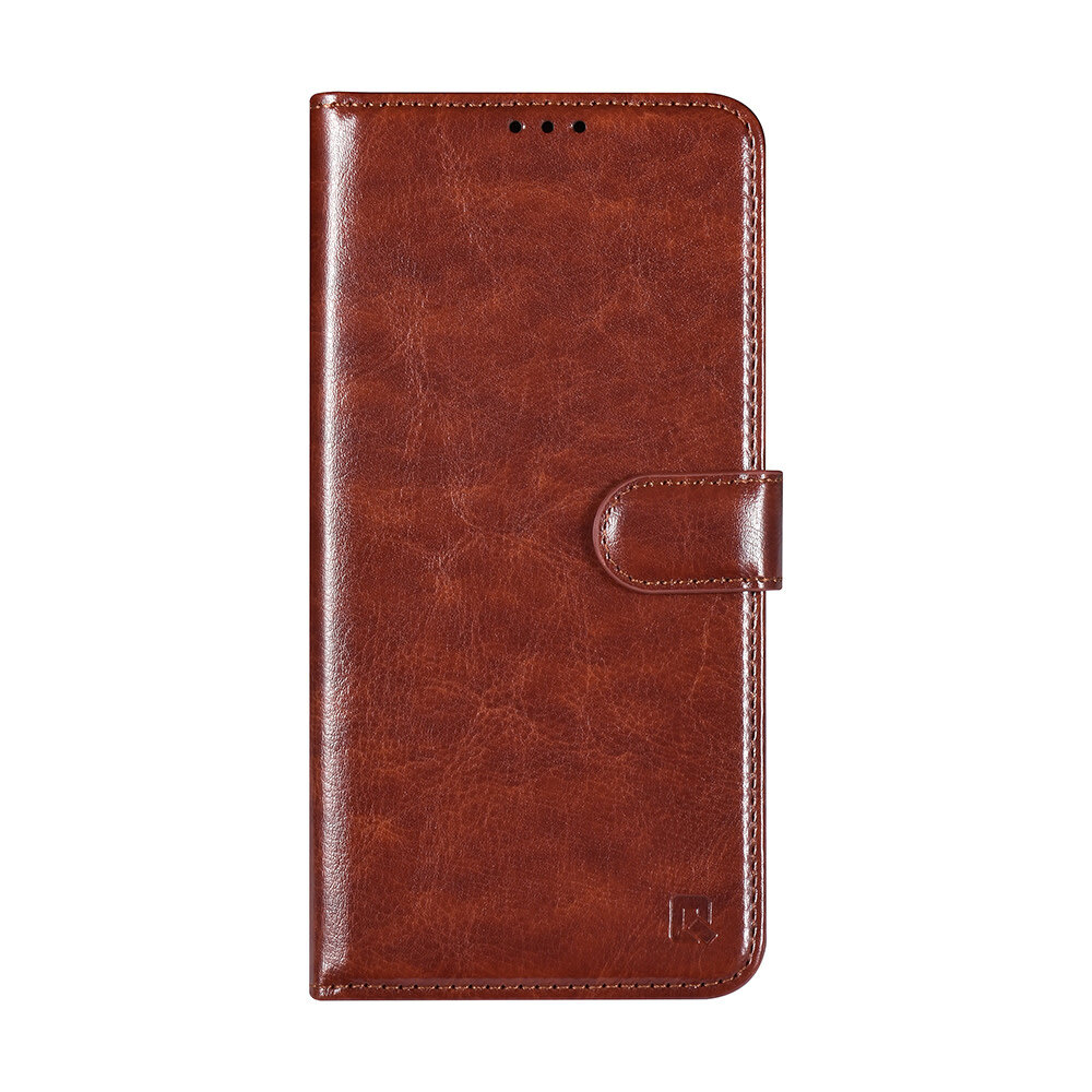 TUNIQ TUNIQ Galaxy A16 5G Book type housse - Porte-cartes pour 3 cartes - Fermeture magnétique - Hanger - Marron
