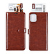 TUNIQ TUNIQ Galaxy A16 5G Book type case - Card holder for 3 cards - Magnetic closure - Hanger - Brown