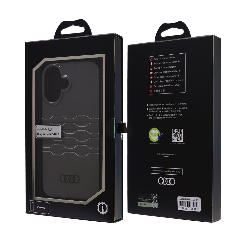 Audi Audi iPhone 16 Backcover hoesje IML A6 - Zwart