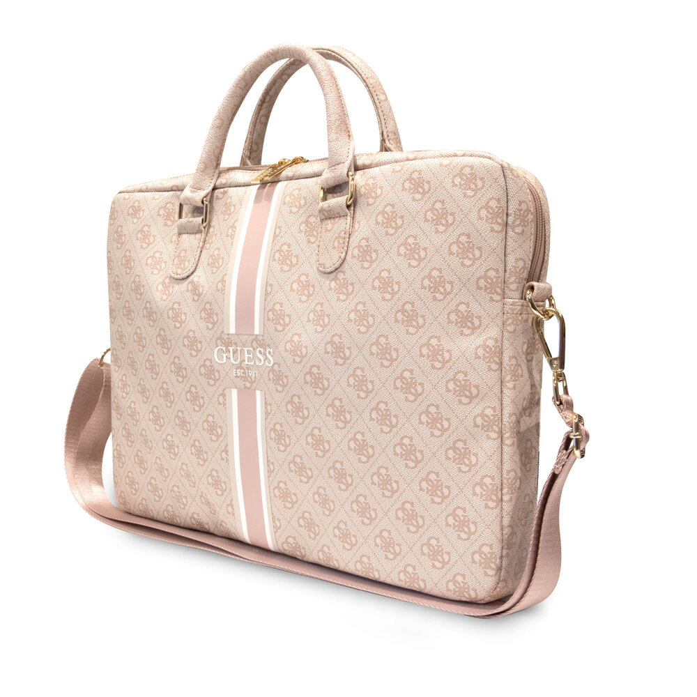 Guess Guess 15 Inch PU-Leder Laptop- und Tablet-Tasche - Big stripes - Rosa Guess Guess 15 Inch PU-Leder Laptop- und Tablet-Tasche - Big stripes - Rosa