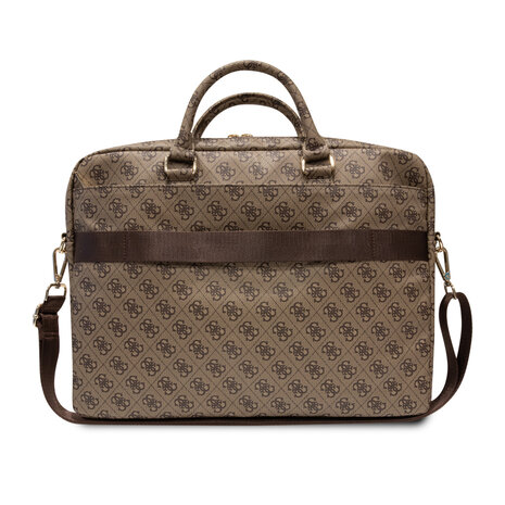 Guess Guess 15 Inch PU Leather Sacoche pour ordinateur portable et tablette - Big 4G Logo - Marron Guess Guess 15 Inch PU Leather Sacoche pour ordinateur portable et tablette - Big 4G Logo - Marron