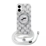 Karl Lagerfeld Karl Lagerfeld iPhone 16 Backcover hoesje Magsafe IML KC heads - cord - Transparant Karl Lagerfeld Karl Lagerfeld iPhone 16 Backcover hoesje Magsafe IML KC heads - cord - Transparant