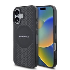 AMG iPhone 16 Backcover hoesje Magsafe double layer - Zwart