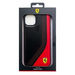 Ferrari iPhone 14 Plus Backcover hoesje Perforated - Zwart