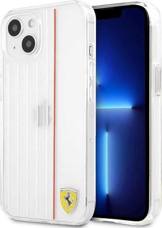 Ferrari Ferrari iPhone 13 Backcover hoesje 3D Lines - Rood