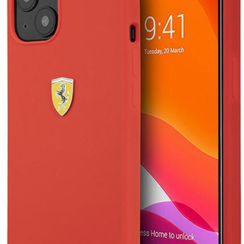 Ferrari Ferrari iPhone 13 Back cover coque Metal Logo - Rouge
