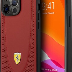 Ferrari iPhone 13 Pro Back-Cover hul - Stiched - Rot