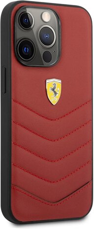 Ferrari Ferrari iPhone 13 Pro Back cover case - Quilted - Red Ferrari Ferrari iPhone 13 Pro Back cover case - Quilted - Red