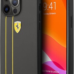 Ferrari iPhone 13 Pro Back-Cover hul - Stripes - Gelb