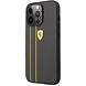 Ferrari Ferrari iPhone 13 Pro Backcover hoesje Stripes - Geel Ferrari Ferrari iPhone 13 Pro Backcover hoesje Stripes - Geel