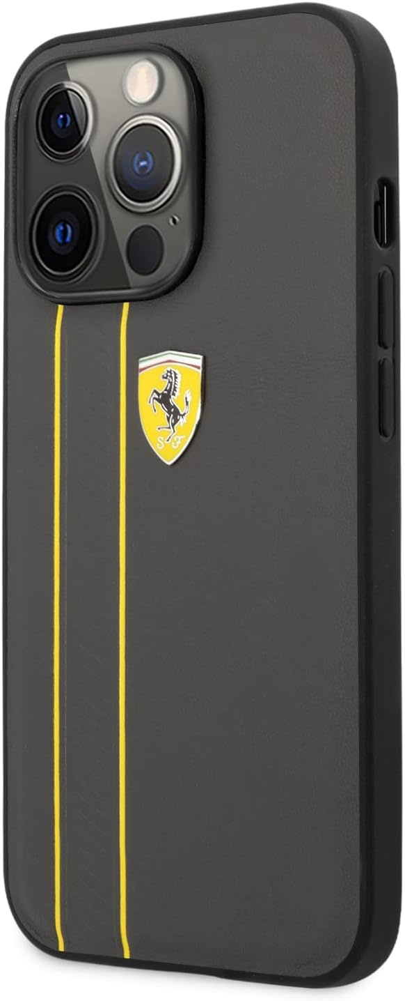 Ferrari Ferrari iPhone 13 Pro Backcover hoesje Stripes - Geel, foto 2 van 5