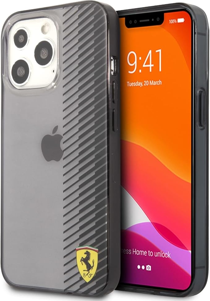 Ferrari Ferrari iPhone 13 Pro Backcover hoesje Gradients - Zwart