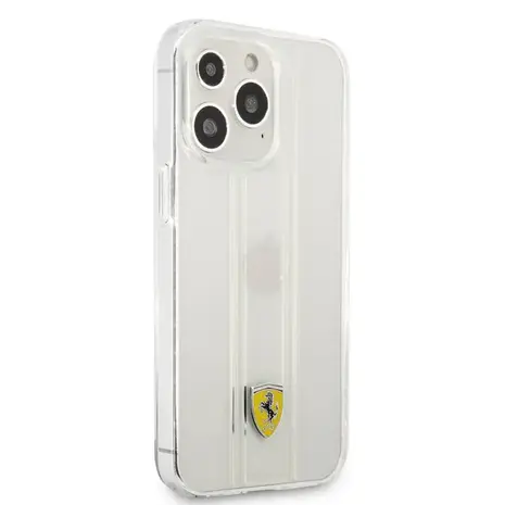 Ferrari Ferrari iPhone 13 Pro Backcover hoesje 3D Stripes - Transparant Ferrari Ferrari iPhone 13 Pro Backcover hoesje 3D Stripes - Transparant