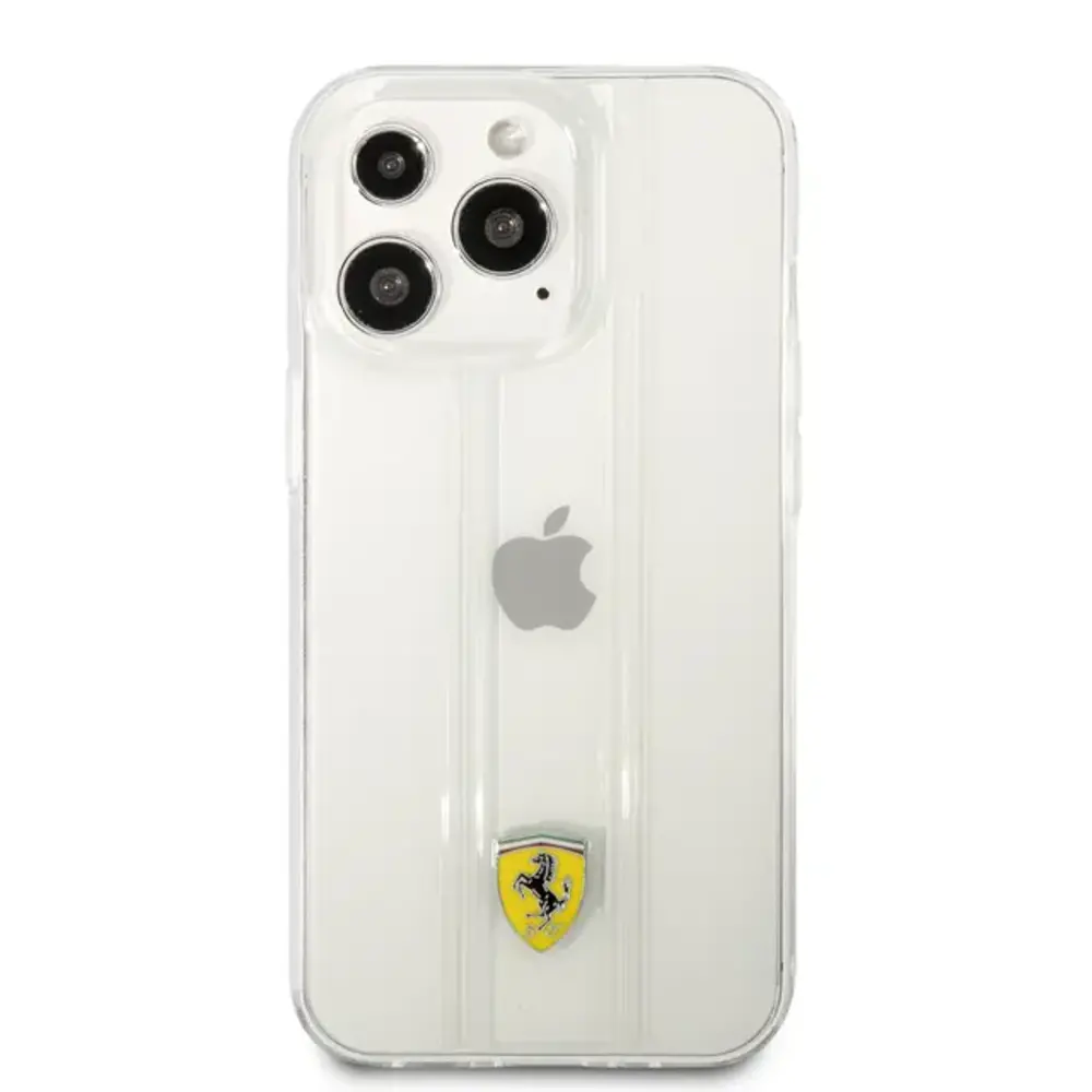 Ferrari Ferrari iPhone 13 Pro Backcover hoesje 3D Stripes - Transparant Ferrari Ferrari iPhone 13 Pro Backcover hoesje 3D Stripes - Transparant