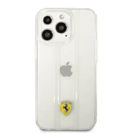 Ferrari Ferrari iPhone 13 Pro Backcover hoesje 3D Stripes - Transparant Ferrari Ferrari iPhone 13 Pro Backcover hoesje 3D Stripes - Transparant