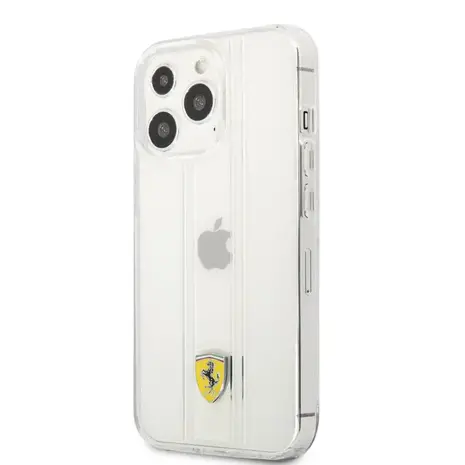 Ferrari Ferrari iPhone 13 Pro Backcover hoesje 3D Stripes - Transparant Ferrari Ferrari iPhone 13 Pro Backcover hoesje 3D Stripes - Transparant