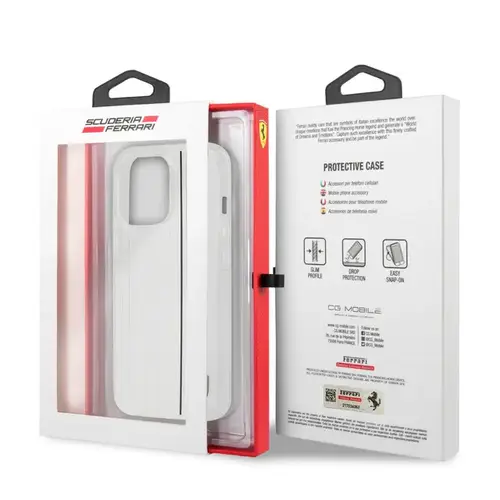 Ferrari Ferrari iPhone 13 Pro Backcover hoesje 3D Lines - Zwart