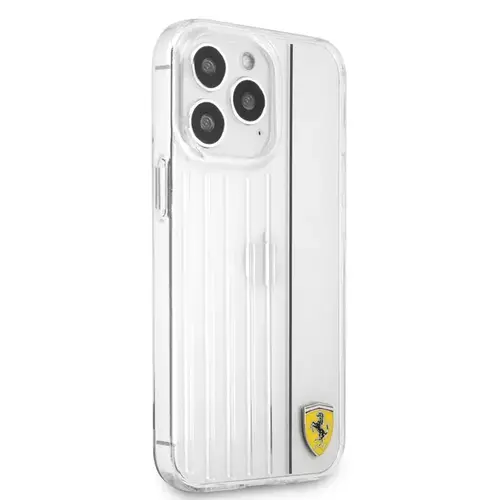Ferrari Ferrari iPhone 13 Pro Backcover hoesje 3D Lines - Zwart