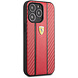 Ferrari Ferrari iPhone 13 Pro Backcover hoesje Central Stripe - Rood Ferrari Ferrari iPhone 13 Pro Backcover hoesje Central Stripe - Rood