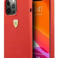 Ferrari iPhone 13 Pro Back cover coque Metal Logo - Rouge