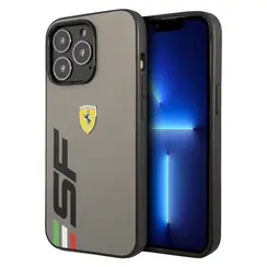 Ferrari iPhone 13 Pro Back cover case - SF Logo - Grey