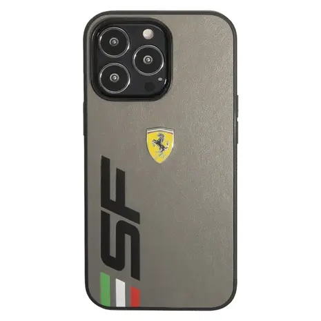 Ferrari Ferrari iPhone 13 Pro Back cover coque SF Logo - Gris Ferrari Ferrari iPhone 13 Pro Back cover coque SF Logo - Gris
