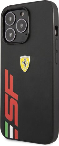 Ferrari Ferrari iPhone 13 Pro Back-Cover hul - SF Logo - Schwarz Ferrari Ferrari iPhone 13 Pro Back-Cover hul - SF Logo - Schwarz