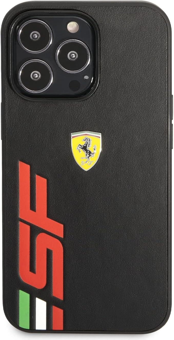 Ferrari Ferrari iPhone 13 Pro Backcover hoesje SF Logo - Zwart, foto 3 van 4