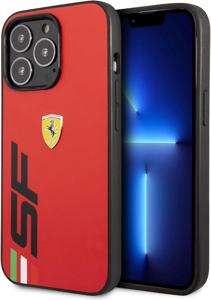 Ferrari Ferrari iPhone 13 Pro Backcover hoesje SF Logo - Rood