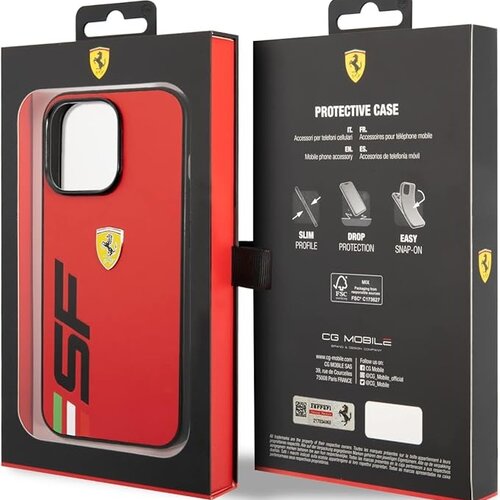 Ferrari Ferrari iPhone 13 Pro Backcover hoesje SF Logo - Rood